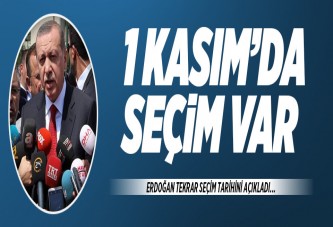 1 Kasım'da tekrar seçim