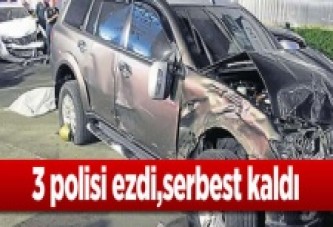 3 polisi ezdi,serbest kaldı
