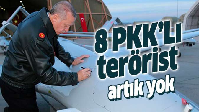 8 PKK'lı terörist hava harekatıyla etkisiz hale getirildi