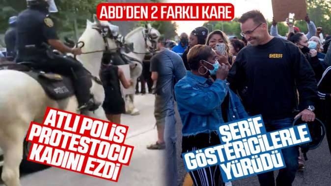 ABD’deki protestolarda iki polisten farklı hareketler