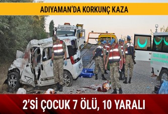 Adıyaman'da otobüs ile ticari araç çarpıştı: 7 ölü