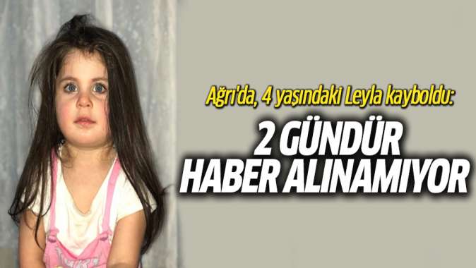 Ağrıda, 4 yaşındaki Leyla kayboldu: 2 gündür haber alınamıyor