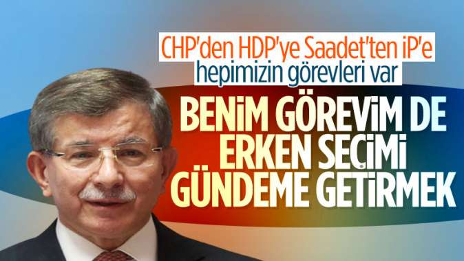 Ahmet Davutoğlundan erken seçim açıklaması