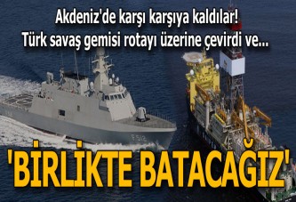 Akdeniz'de çarpışmaya ramak kalmış