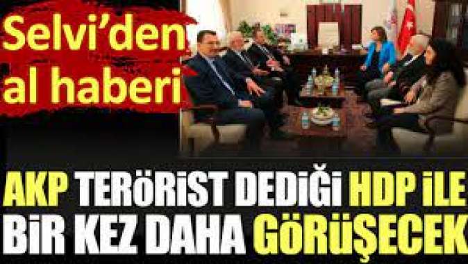 AKP terörist dediği HDP ile bir kez daha görüşecek