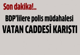 Aksaray'da BDP'lilere polis müdahalesi!