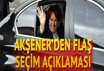 Akşener'den flaş iddia: Cumhurbaşkanlığı seçimi 2019'a kalmaz