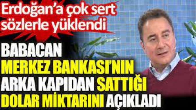 Ali Babacan Merkez Bankası'nın arka kapıdan sattığı dolar miktarını açıkladı