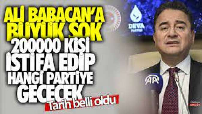 Ali Babacana büyük şok! 20.000 kişi istifa edip hangi partiye geçecek? Tarih belli oldu