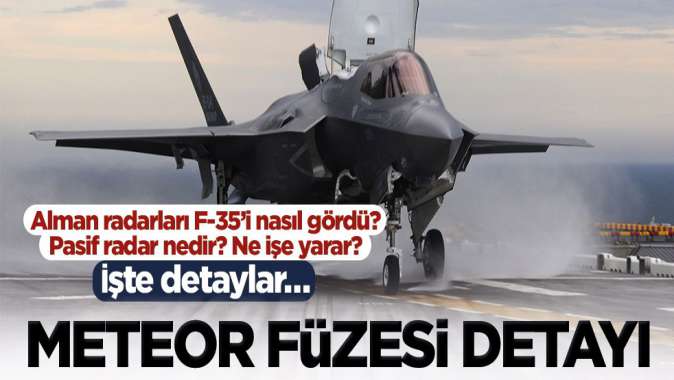 Alman radarları F-35’i nasıl gördü? Pasif radar nedir?