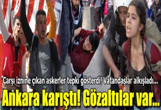 Ankara'da stant gerginliği: 15 gözaltı