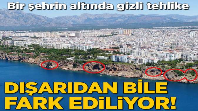 Antalya falezlerinde büyük tehlike