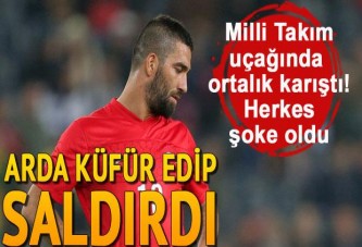 Arda Turan uçakta gazeteciye saldırdı! Şok küfürler...