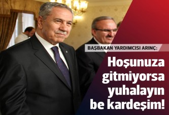 Arınç: Hoşunuza gidiyorsa alkışlayın, gitmiyorsa yuhalayın