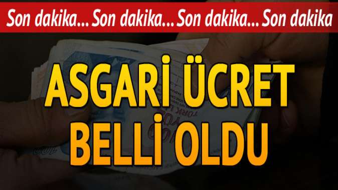 Asgari ücret belli oldu