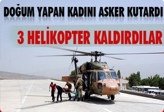 Asker 3 helikopter kaldırdı