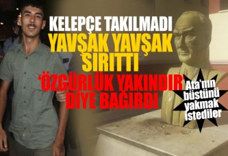 Atatürk büstüne molotoflu saldırı