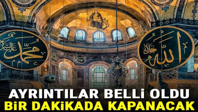 Ayasofya’da hazırlıklar tamam; fresklere yelken perde