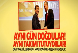 Aynı gün doğdular! Davutoğlu ve Erdoğan arasındaki muhteşem 7 benzerlik!