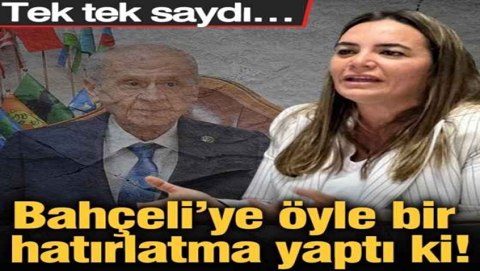 Ayyüce Türkeş, Bahçeli’ye öyle bir hatırlatma yaptı ki! Tek tek saydı…