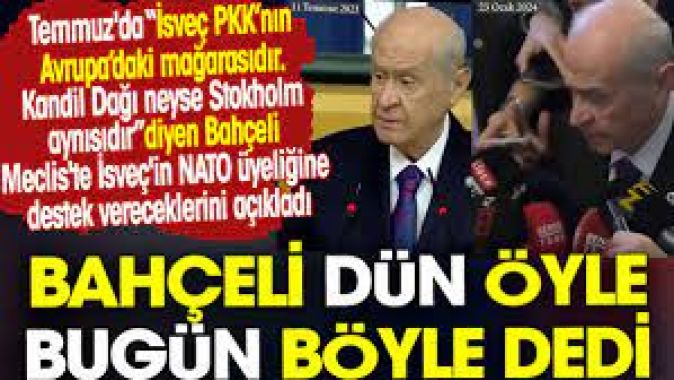 Bahçeli’den PKK’nın mağarasıdır dediği İsveç’in NATO üyeliğine destek