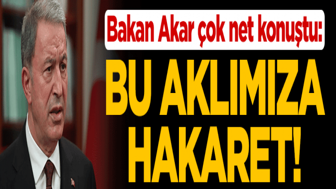 Bakan Akar çok net konuştu: ABD ile çözemeyeceğimiz tek sorun...