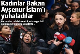 Bakan Ayşenur İslam'a 'Özgecan Aslan' protestosu