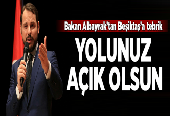 Bakan Berat Albayrak Beşiktaş'ı tebrik etti.