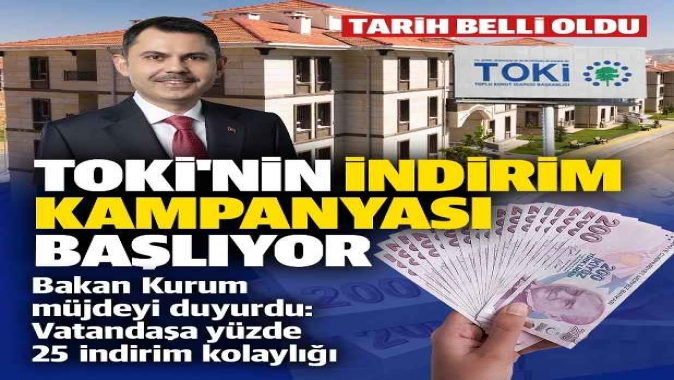 Bakan Kurum müjdeyi duyurdu: TOKİ’ye kalan borcunu kapatana yüzde 25 indirim