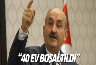 Bakan Müezzinoğlu: '40 civarında ev boşaltıldı'