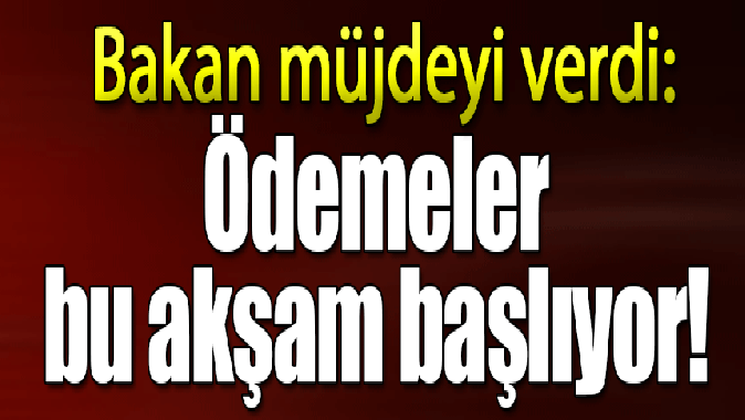 Bakan Pakdemirli açıkladı! Destek ödemeleri bu akşam başlıyor...