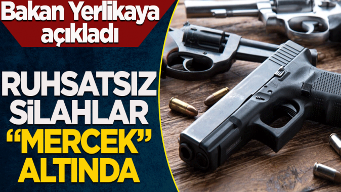 Bakan Yerlikaya açıkladı! Ruhsatsız silahlar Mercek altında