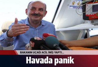 Bakan'ın uçağı acil iniş yaptı