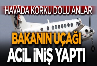 Bakanın uçağı acil iniş yaptı! Kabinin içini dumanlar basınca...