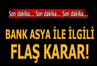 Bank Asya'nın iflasına karar verildi