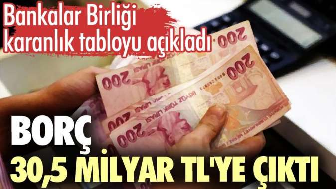 Bankalar Birliği karanlık tabloyu açıkladı. Borç 30.5 milyar TLye çıktı