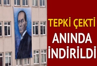 Bartın’da Atatürk posteri tepkisi