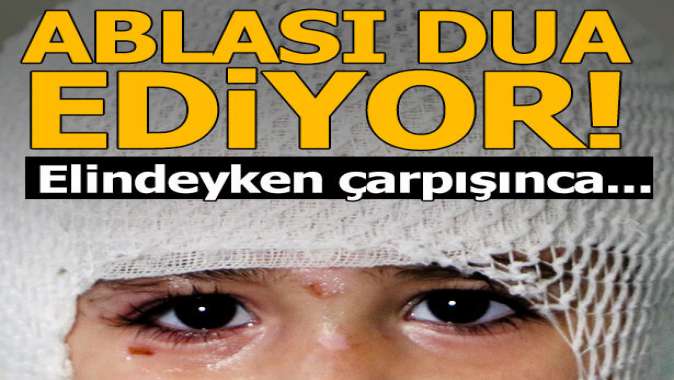 Başına çay dökülen çocuk yandı