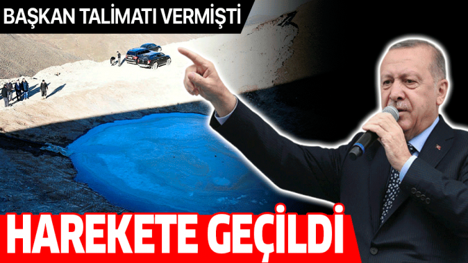 Başkan Erdoğan talimatı vermişti! Dipsiz Göl'e su verilmeye başlandı.