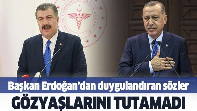 Başkan Erdoğandan Bakan Kocayı duygulandıran teşekkür! Gözyaşlarını tutamadı.