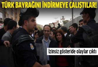 BDP'nin izinsiz gösterisinde olay çıktı