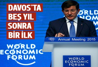 Beş yıl sonra bir ilk: Başbakan Davutoğlu Davos'ta konuştu