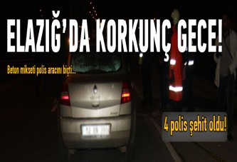 Beton mikseri polis aracını biçti!