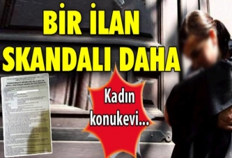 Bir ilan skandalı daha!