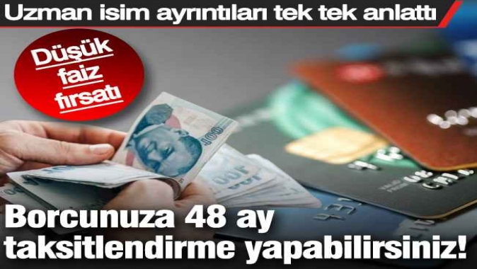 Borcunuza 48 ay taksitlendirme yapabilirsiniz! Uzman isim ayrıntıları tek tek anlattı