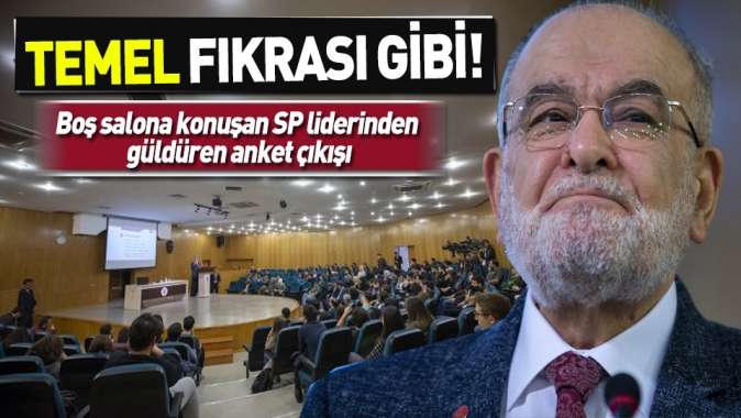 Boş salona konuşan Saadet Partisi Genel Başkanı Karamollaoğlu güldürdü: Anketlerde öne çıkıyoruz.