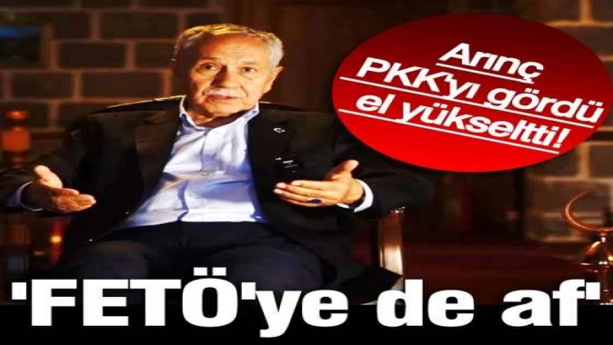 Bülent Arınç PKK'yı gördü el yükseltti! 'FETÖ'ye de af'
