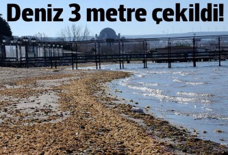 Çanakkale'de deniz 3 metre çekildi