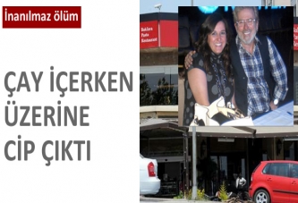 Çay içerken üzerine cip çıktı