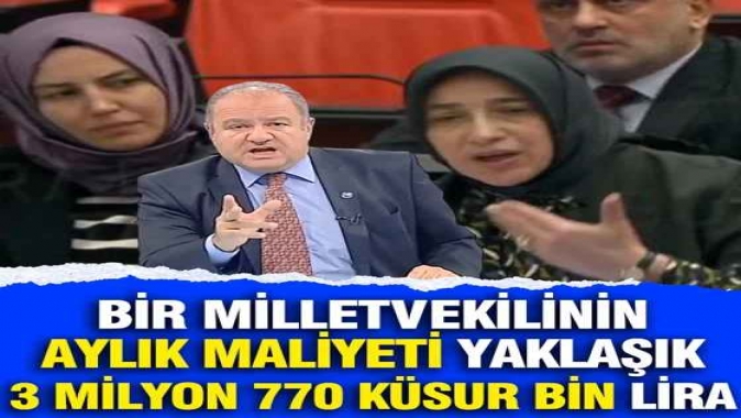 Cem Toker'den Özlem Zengin'e: Milletvekilinin aylık maliyeti yaklaşık 3 milyon 770 küsur bin lira
